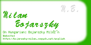 milan bojarszky business card